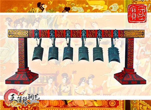 6件套仿古編鐘，小型特色樂器，民樂混音配套