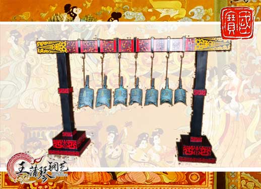 7件編鐘，觀賞裝飾編鐘，可發(fā)音編鐘