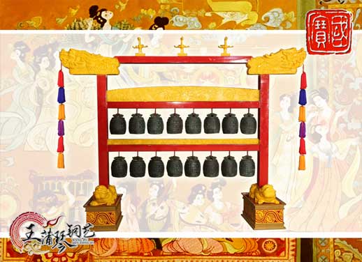 孔廟編鐘，清康熙銅鎏金八卦編鐘